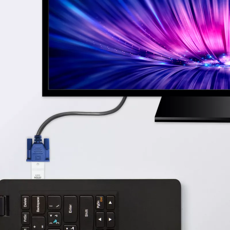 ATEN VC810 HDMI–VGA pārveidotājs, balts, plastmasa, 1920 × 1200 pikseļi, 1080p