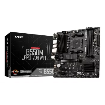 MSI B550M PRO-VDH WIFI mātesplate AMD B550 Socket AM4 micro ATX