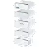 Brīvstāvošs saldētājs Bosch Serie 6 GSN54AWDV — 328 L neto, NoFrost, FastFreeze, LED displejs, Balts