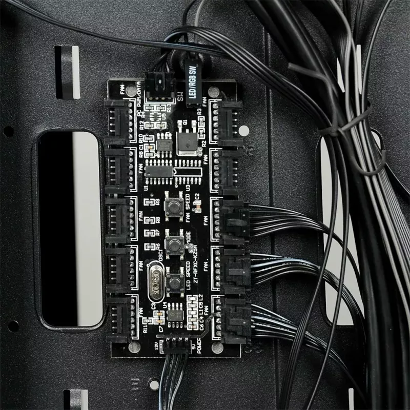 Korpuss IBOX Chiron ZH68 Gaming, ATX Midi-Tower, EATX atbalsts, melns, sānu logs, apgaismojums
