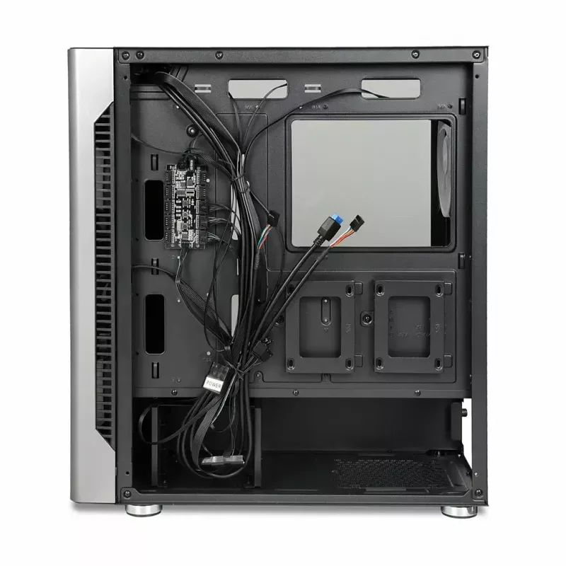Korpuss IBOX Chiron ZH68 Gaming, ATX Midi-Tower, EATX atbalsts, melns, sānu logs, apgaismojums
