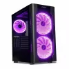 Korpuss IBOX Chiron ZH68 Gaming, ATX Midi-Tower, EATX atbalsts, melns, sānu logs, apgaismojums