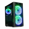 Korpuss IBOX Chiron ZH68 Gaming, ATX Midi-Tower, EATX atbalsts, melns, sānu logs, apgaismojums