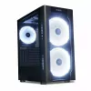 Korpuss IBOX Chiron ZH68 Gaming, ATX Midi-Tower, EATX atbalsts, melns, sānu logs, apgaismojums