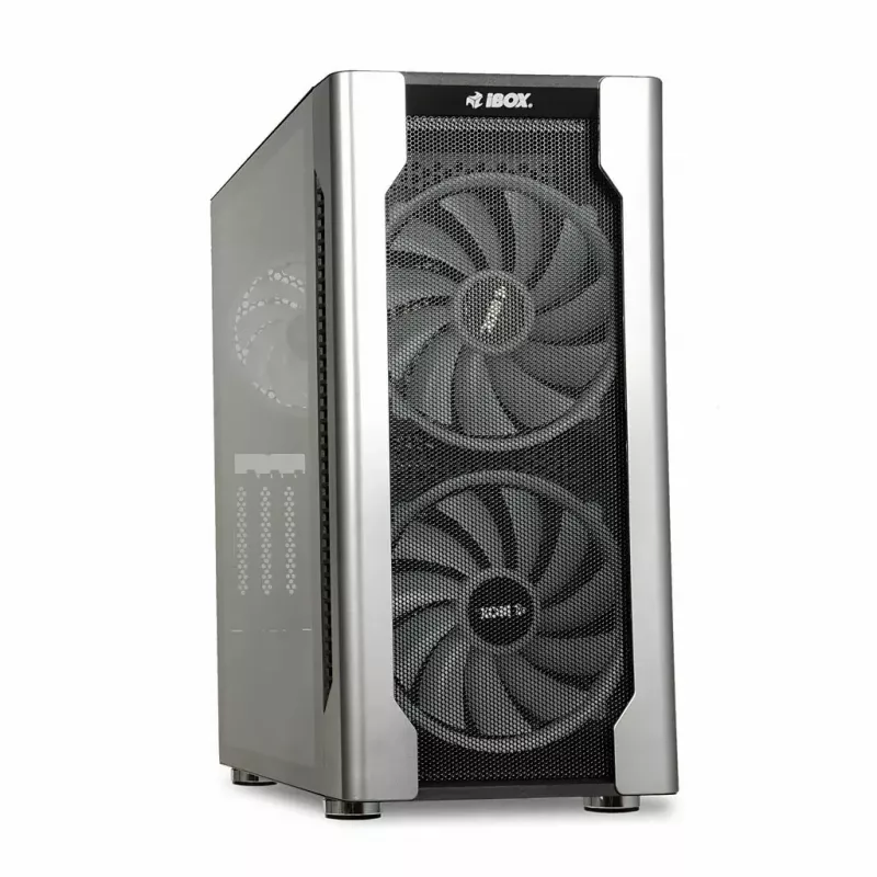 Korpuss IBOX Chiron ZH68 Gaming, ATX Midi-Tower, EATX atbalsts, melns, sānu logs, apgaismojums