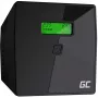 Nepārtrauktās barošanas avots Green Cell UPS08 — Line-Interactive 700 W / 230 V, 4× IEC kontaktligzdas, USB, RJ-45, 12 V 7 Ah akumulators, tornis, melns