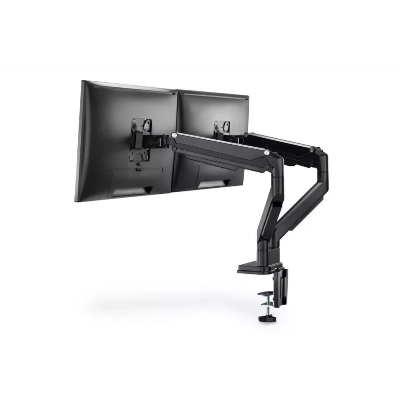 DIGITUS Universāls Divu Monitoru Stiprinājums Gāzes Atsperes Skava 17-32 collas 2x 9 kg
