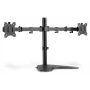 DIGITUS Universāls divu monitoru statīvs 17-32 collām 2x 8kg (maks.) Melns