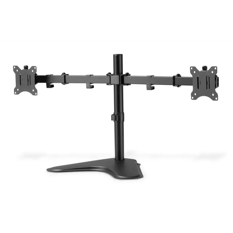 DIGITUS Universāls divu monitoru statīvs 17-32 collām 2x 8kg (maks.) Melns
