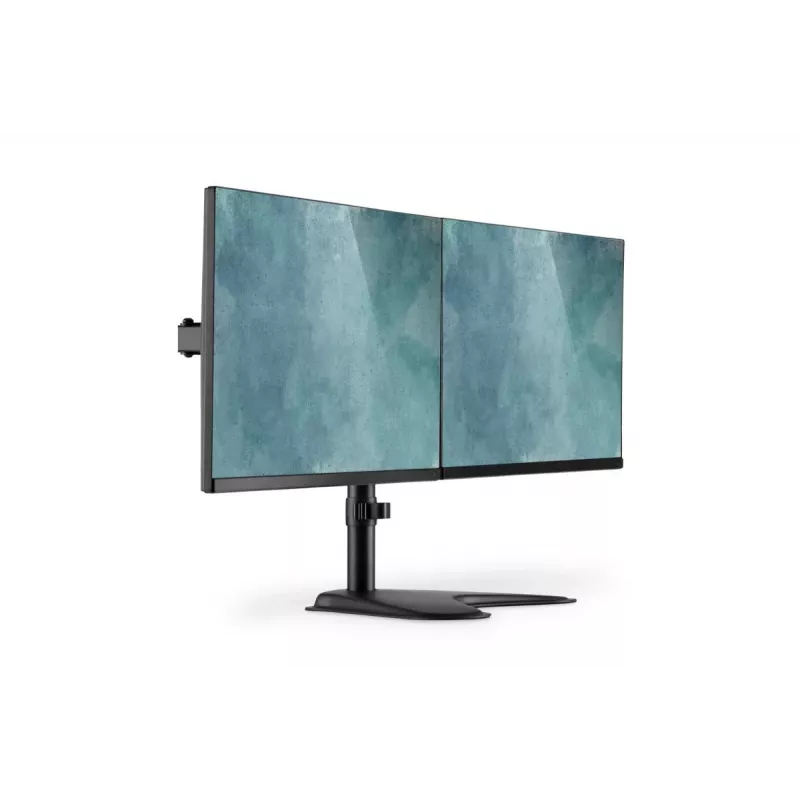 DIGITUS Universāls divu monitoru statīvs 17-32 collām 2x 8kg (maks.) Melns