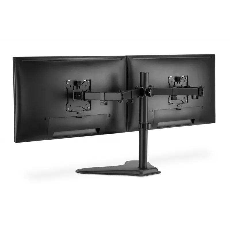 DIGITUS Universāls divu monitoru statīvs 17-32 collām 2x 8kg (maks.) Melns