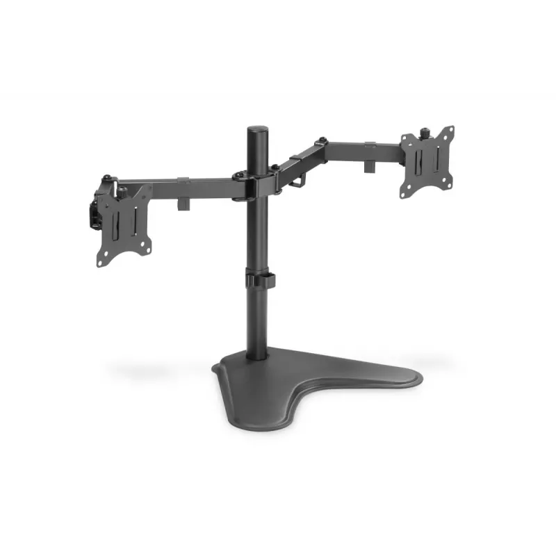 DIGITUS Universāls divu monitoru statīvs 17-32 collām 2x 8kg (maks.) Melns