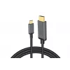DIGITUS USB-C uz HDMI kabelis-adapteris, 4K/30 Hz, 1,8 m, melnā krāsā