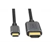 DIGITUS USB-C uz HDMI kabelis-adapteris, 4K/30 Hz, 1,8 m, melnā krāsā
