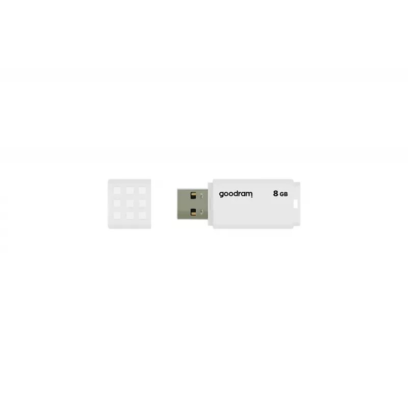 USB zibatmiņa GOODRAM UME2 8 GB USB 2.0 Type-A, balta, 20 MB/s lasīšana, 5 MB/s rakstīšana