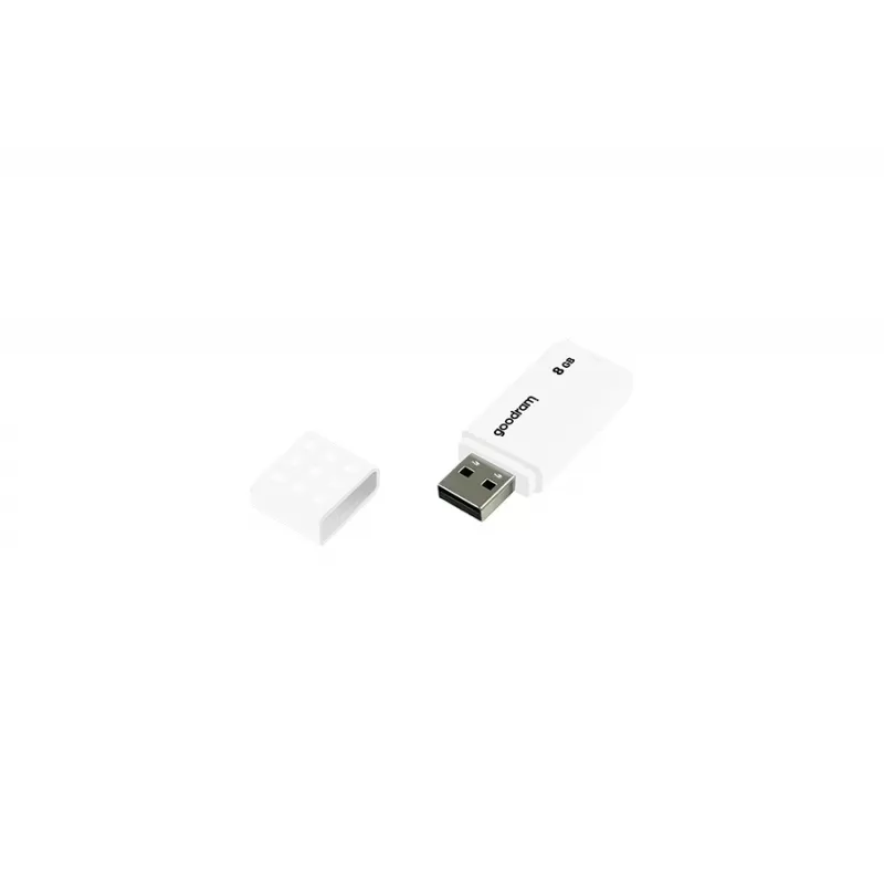 USB zibatmiņa GOODRAM UME2 8 GB USB 2.0 Type-A, balta, 20 MB/s lasīšana, 5 MB/s rakstīšana