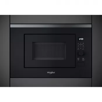 Iebūvējamā grila mikroviļņu krāsns WHIRLPOOL WMF201G, 800 W, 20 L, nerūsējošais tērauds/melns