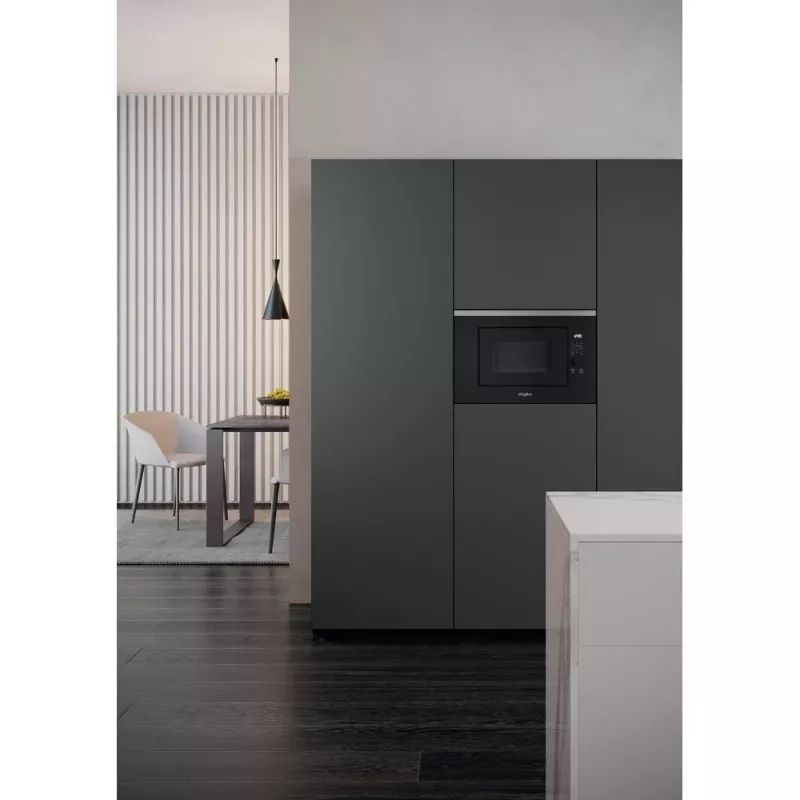 Iebūvējamā grila mikroviļņu krāsns WHIRLPOOL WMF201G, 800 W, 20 L, nerūsējošais tērauds/melns