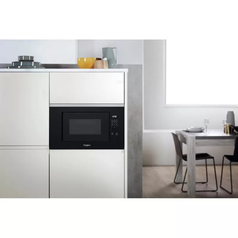 Iebūvējamā grila mikroviļņu krāsns WHIRLPOOL WMF201G, 800 W, 20 L, nerūsējošais tērauds/melns