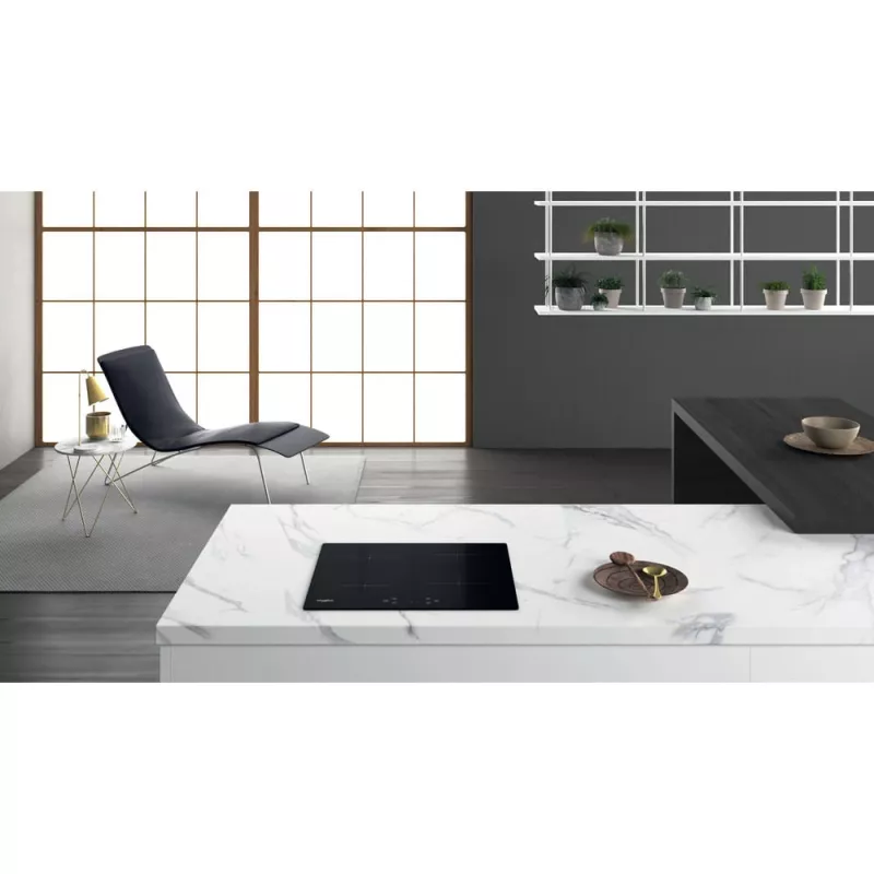 Whirlpool WS Q4860 NE Melna iebūvējamā 60 cm zonu indukcijas plīts 4 zonām