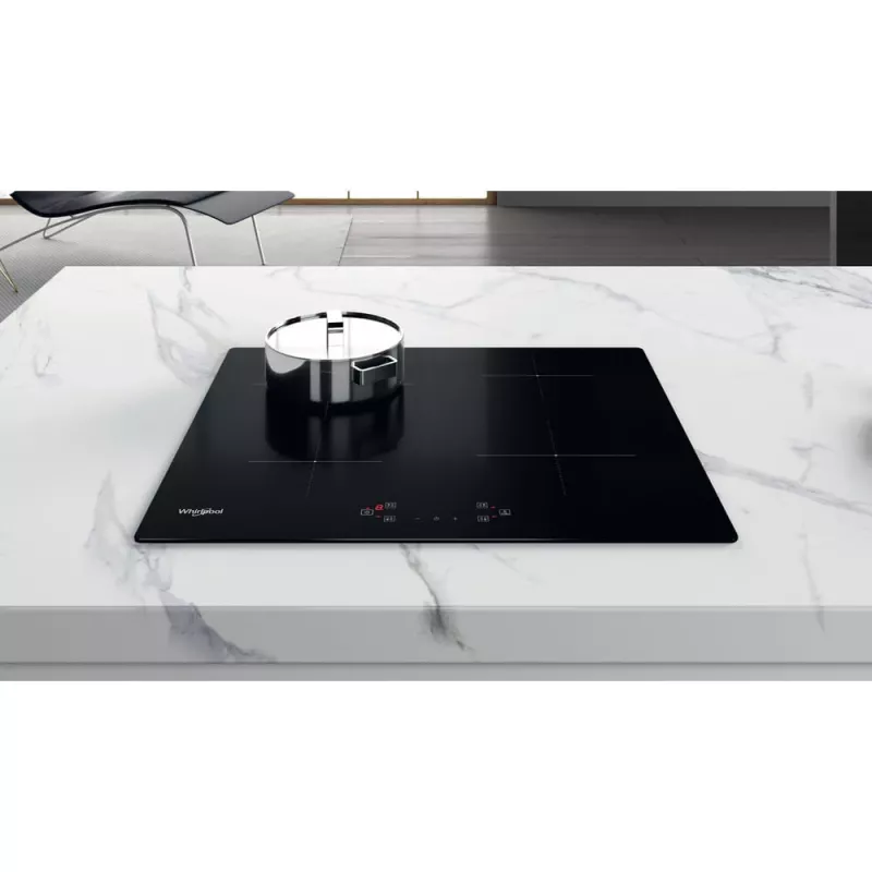 Whirlpool WS Q4860 NE Melna iebūvējamā 60 cm zonu indukcijas plīts 4 zonām