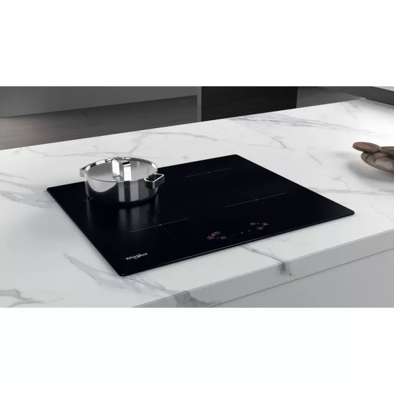Whirlpool WS Q4860 NE Melna iebūvējamā 60 cm zonu indukcijas plīts 4 zonām