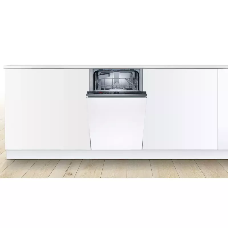 Iebūvējamā trauku mazgājamā mašīna Bosch Serie 2 SPV2IKX10E, šaura 45 cm, 9 komplekti, 48 dB, 5 programmas, nerūsējošā tērauda vanna