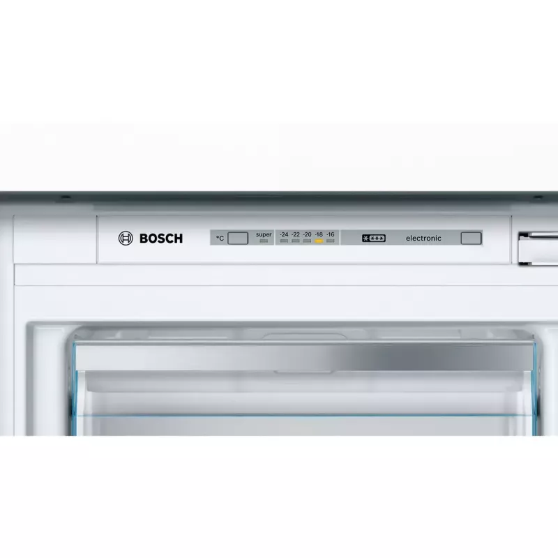 Iebūvējamais saldētājs Bosch Serie 6 GIV11AFE0 — 72 L, skārienvadība, LED displejs, pārveramās durvis, 36 dB