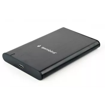 GEMBIRD EE2-U3S-6 Melns ārējais USB 3.1 2.5 inch SATA HDD/SSD korpuss ar Type-C portu, matēts alumīnijs