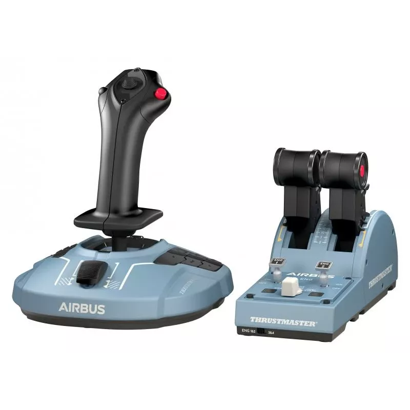 Thrustmaster TCA Officer Pack Airbus Edition — Sidestick un Kvadrants (PC, USB, Melns/Zils)