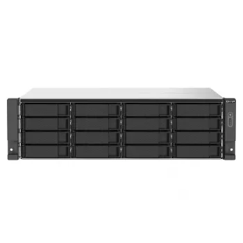 QNAP TS-1673AU-RP-16G NAS/server glabātuve Rack (3U) Ryzen Embedded V1500B 16 GB DDR4 0 TB QNAP QTS Melns, Pelēks