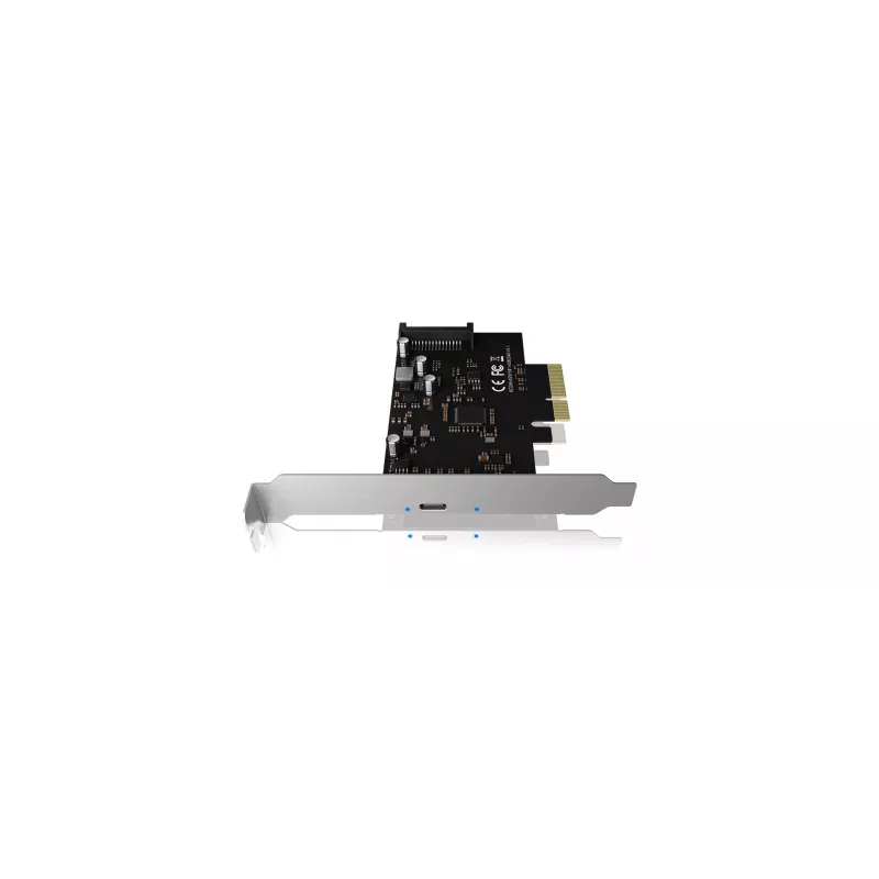 ICY BOX IB-PCI1901-C32 PCIe 3.0 x4 kontrollera karte, 1x USB-C 3.2 Gen 2x2, melna