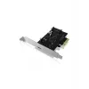 ICY BOX IB-PCI1901-C32 PCIe 3.0 x4 kontrollera karte, 1x USB-C 3.2 Gen 2x2, melna