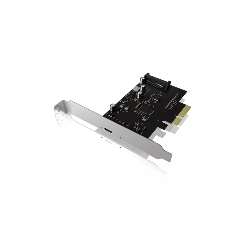 ICY BOX IB-PCI1901-C32 PCIe 3.0 x4 kontrollera karte, 1x USB-C 3.2 Gen 2x2, melna
