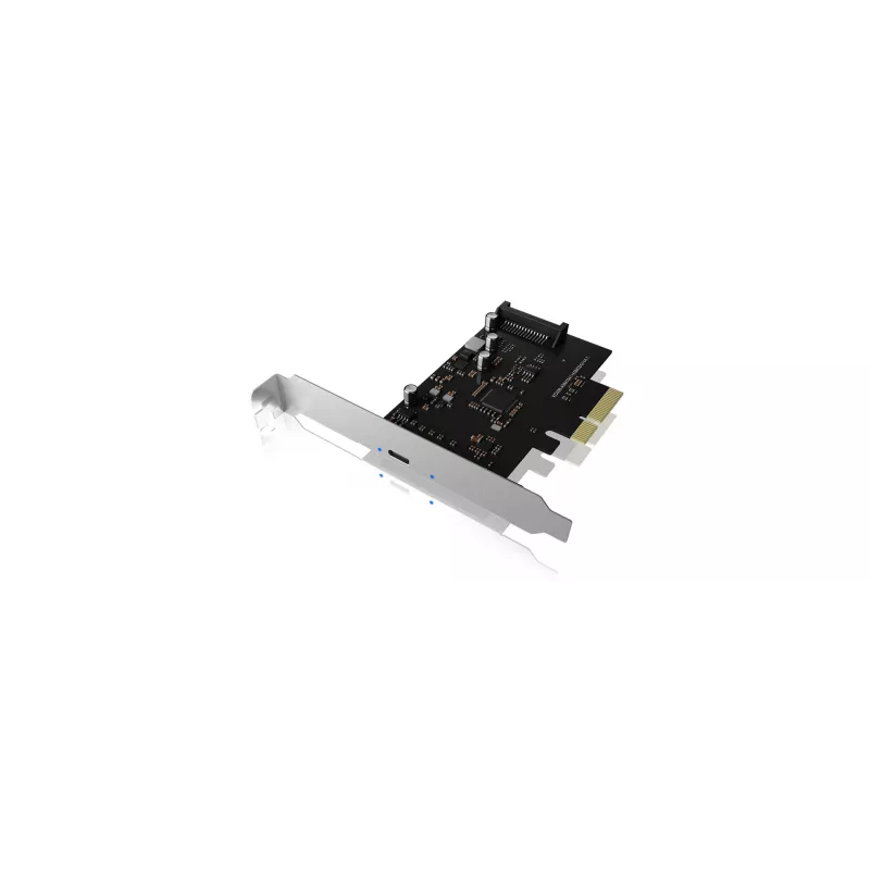 ICY BOX IB-PCI1901-C32 PCIe 3.0 x4 kontrollera karte, 1x USB-C 3.2 Gen 2x2, melna