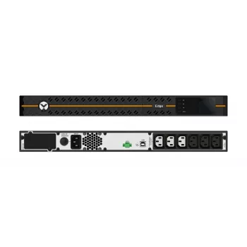 Vertiv Liebert EDGE-1000IRM1U line-interaktīvs nepārtrauktās barošanas avots 1000 VA 900 W 230 V, 1U statnei, 6x IEC C13, melns