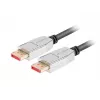Lanberg CA-DPDP-20CU-0018-BK DisplayPort 1.4 vads M/M 1,8 m, 8K 60 Hz, HDR, apzeltīti spraudņi, melns
