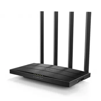 TP-Link Archer C6U bezvadu maršrutētājs, Gigabit Ethernet, divjoslu (2.4 GHz / 5 GHz), melns