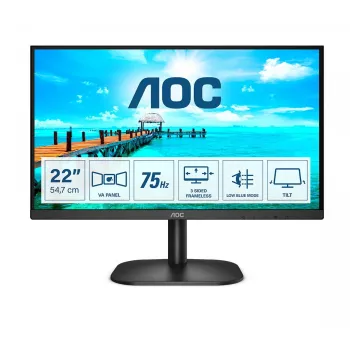 AOC B2 22B2H/EU monitors 54.6 cm (21.5 collas) 1920 x 1080 pikseļi Full HD LED Melns