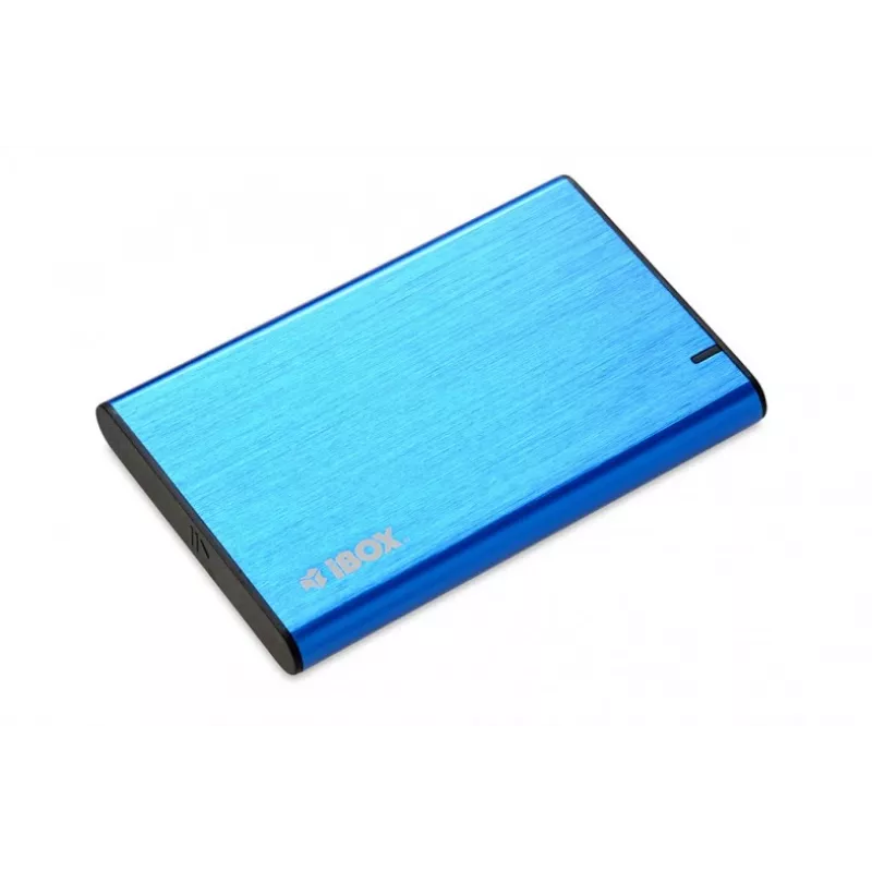 Ārējais korpuss HDD/SSD IBOX HD-05 — 2.5 collu SATA III, USB 3.2 Gen 1 (Micro-USB B), līdz 10 TB, zils