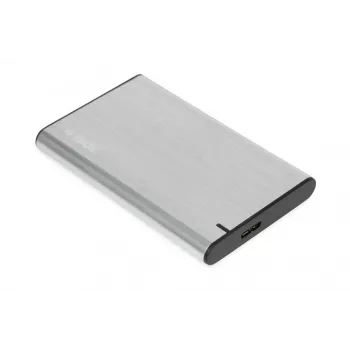 Ārējais korpuss HDD/SSD IBOX HD-05 — 2.5 collu SATA III, USB 3.2 Gen 1 (5 Gbit/s), Micro-USB B, līdz 10 TB, pelēks