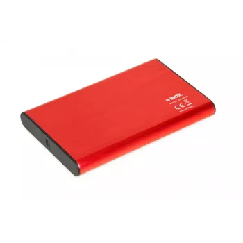 Ārējais korpuss 2.5 inch IBOX HD-05 Sarkans HDD/SSD — USB 3.2 Gen 1 (5 Gbit/s), JMicron JMS578, līdz 10 TB