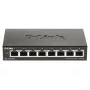 D-Link DGS-1100-08V2 pārvaldāms L2 Gigabit Ethernet (10/100/1000) slēdzis, melns
