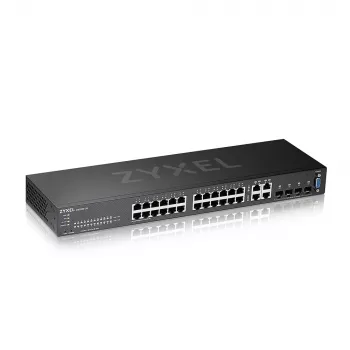 Zyxel GS2220-28-EU0101F tīkla slēdzis, pārvaldāms L2, Gigabit Ethernet (10/100/1000), melns