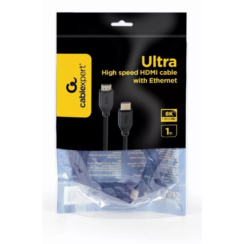 HDMI kabelis Gembird CC-HDMI8K-1M — 1 m, HDMI Type A uz Type A, HDMI 2.1, 48 Gbit/s, melns
