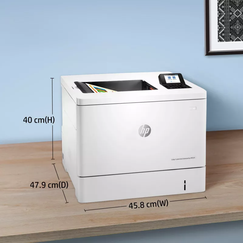 HP Color LaserJet Enterprise M554dn Printer, krāsu, 1200 x 1200 DPI, A4, 33 ppm, abpusējā druka
