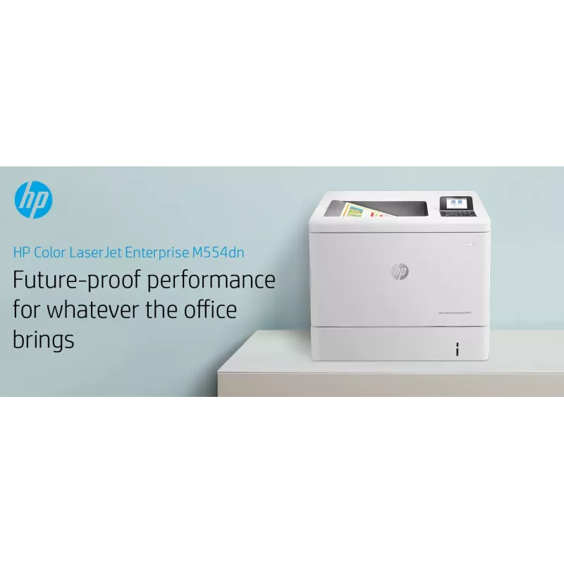 HP Color LaserJet Enterprise M554dn Printer, krāsu, 1200 x 1200 DPI, A4, 33 ppm, abpusējā druka