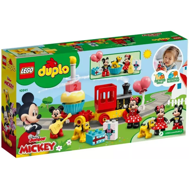 LEGO DUPLO komplekts 10941 Mikijs un Minijas dzimšanas diena — DUPLO figūriņas, 22 detaļas, vecumam no 2 gadiem