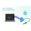 i-tec Metal USB-C/USB-A 2.5Gbps Ethernet Adapter, vadu, USB Type-A/USB Type-C, Ethernet, 2500 Mbit/s, pelēks
