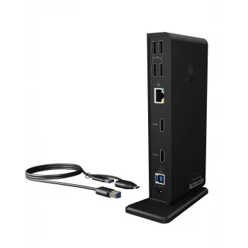 ICY BOX IB-DK2251AC USB 3.2 Gen 2 Type-A dokstacija, melna
